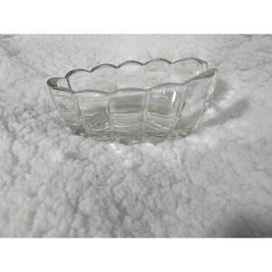 Vintage Princess House Heritage Clear Glass Spoon Rest Holder 5" Long & Depth 2"